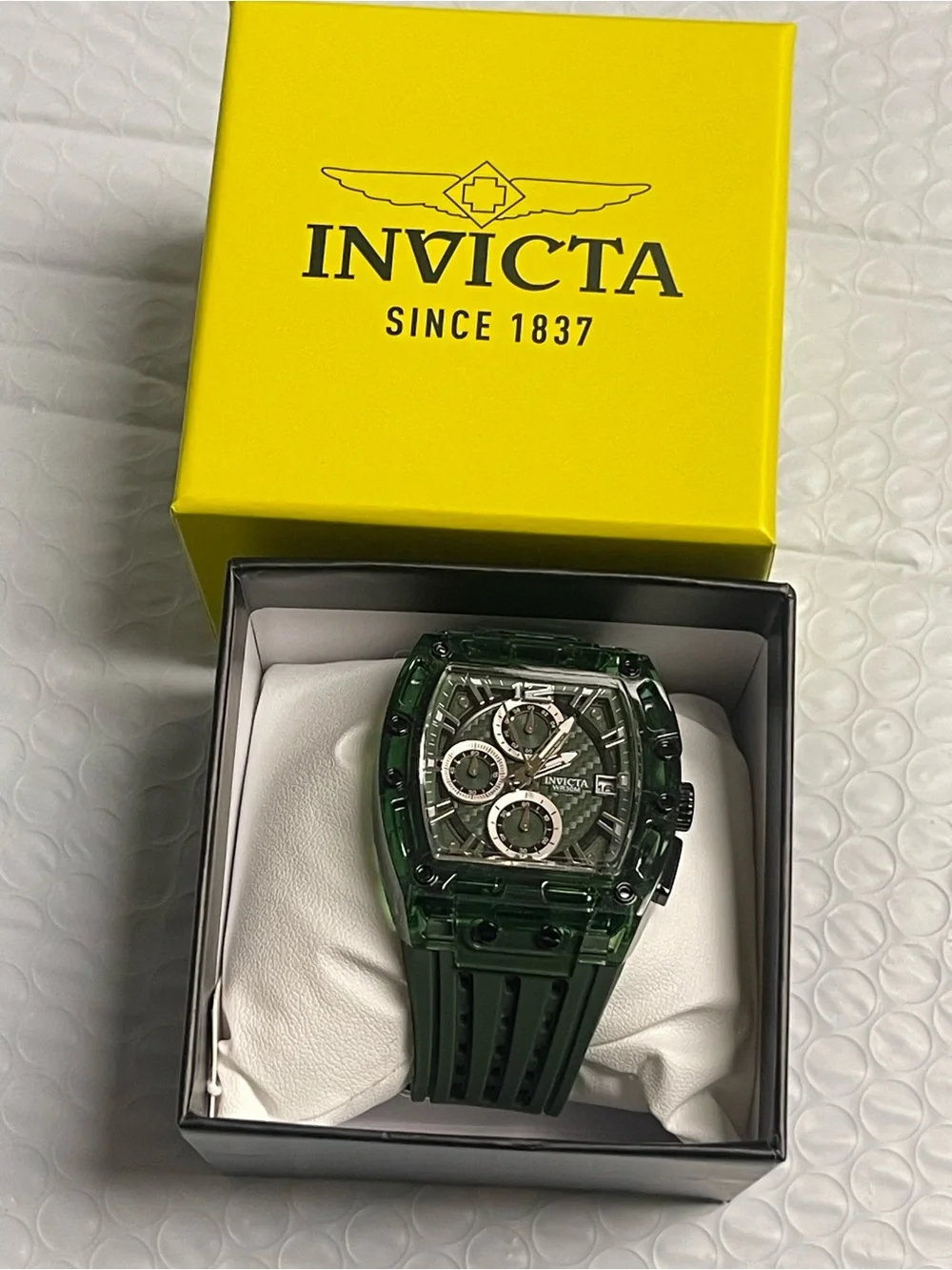 Invicta S1 Rally Men's Watch - 42mm, Green & Silver new